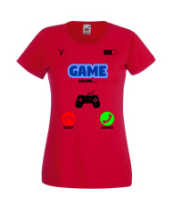 Дамска Геймърска Тениска Gamer Game Is Calling