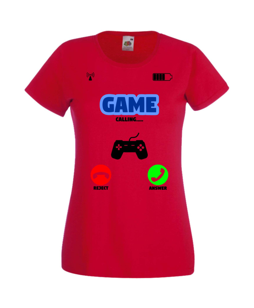 Дамска Геймърска Тениска Gamer Game Is Calling