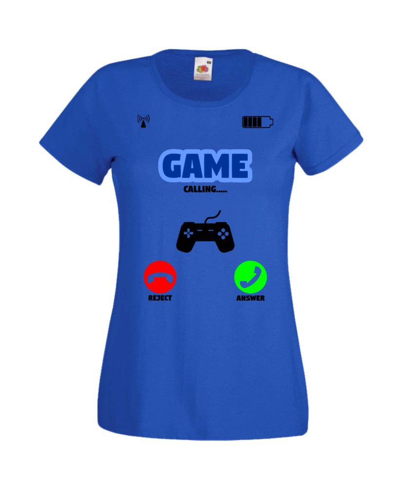 Дамска Геймърска Тениска Gamer Game Is Calling