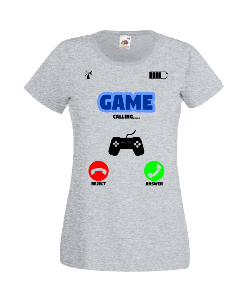 Дамска Геймърска Тениска Gamer Game Is Calling