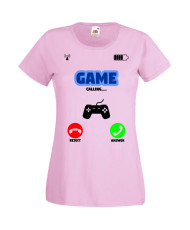 Дамска Геймърска Тениска Gamer Game Is Calling