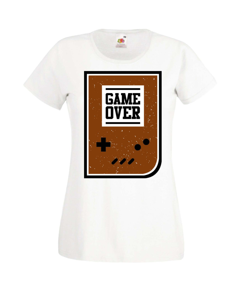 Дамска Геймърска Тениска Gamer Game Over 01