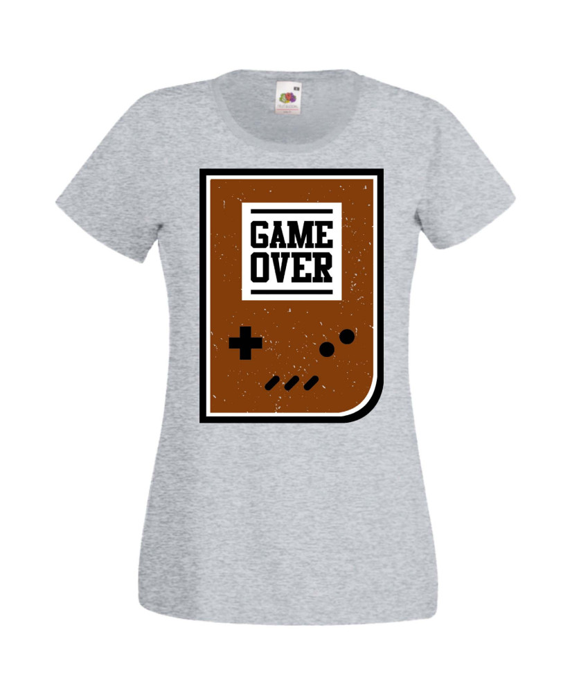 Дамска Геймърска Тениска Gamer Game Over 01