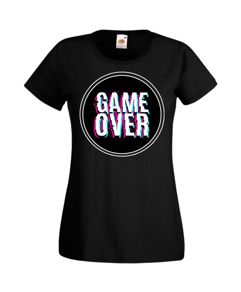 Дамска Геймърска Тениска Gamer Game Over 02 Дамска Геймърска Тениска Gamer Game Over 02