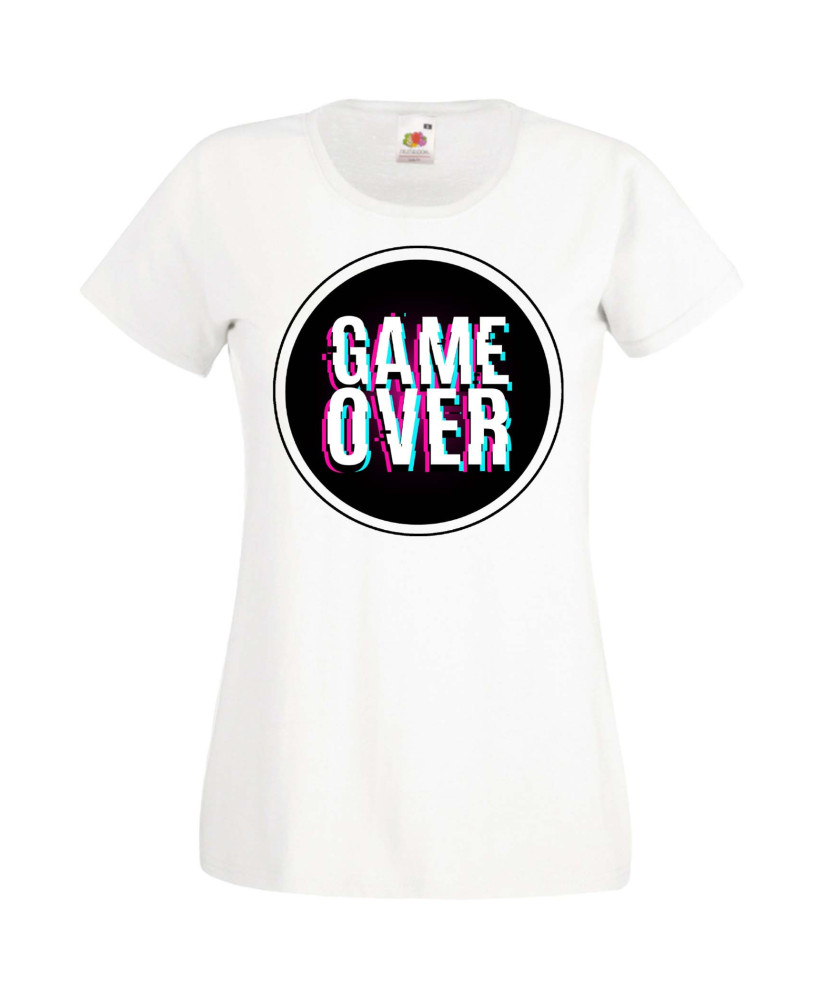 Дамска Геймърска Тениска Gamer Game Over 02