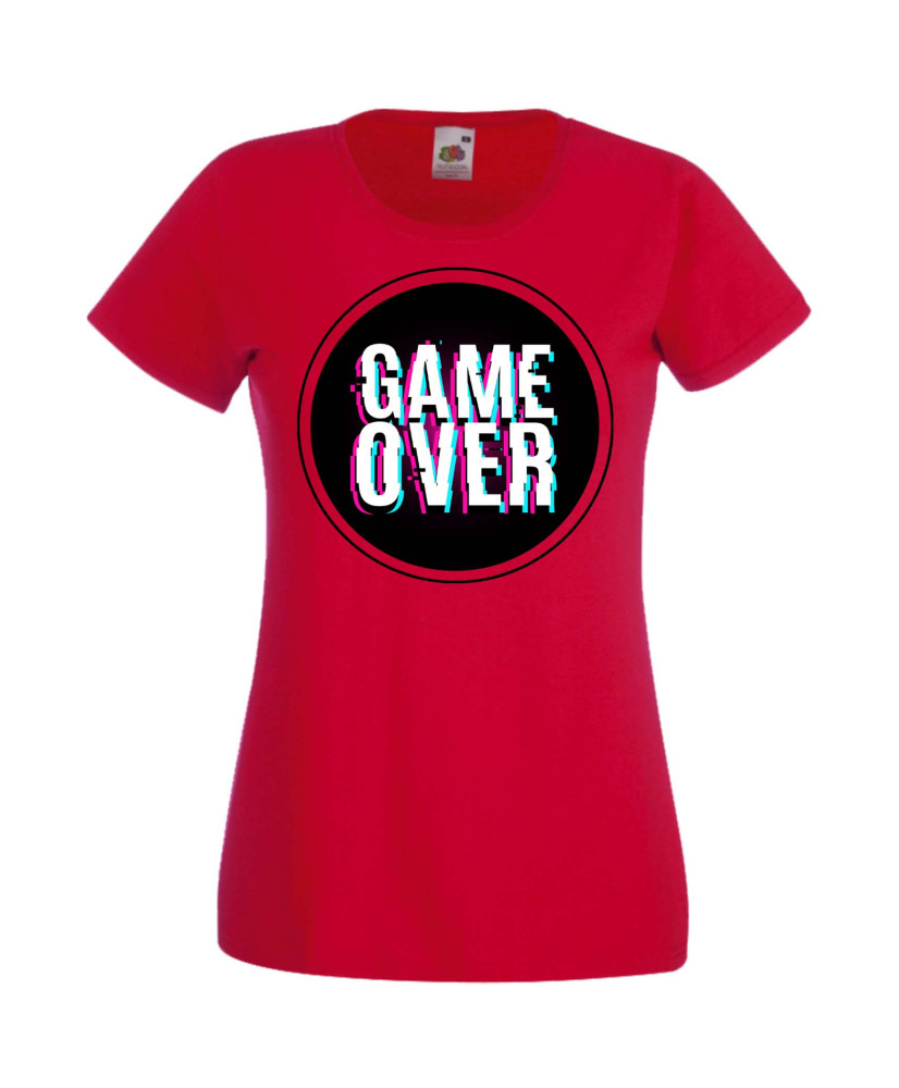 Дамска Геймърска Тениска Gamer Game Over 02 Дамска Геймърска Тениска Gamer Game Over 02