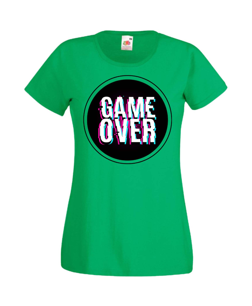 Дамска Геймърска Тениска Gamer Game Over 02