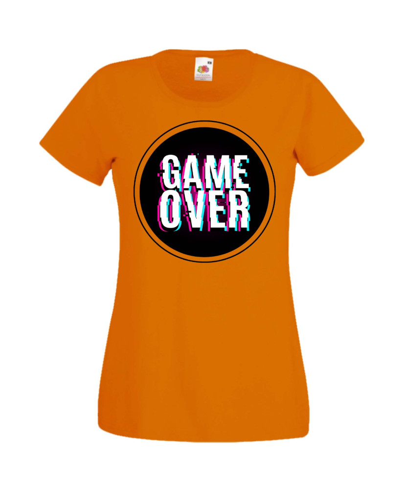 Дамска Геймърска Тениска Gamer Game Over 02 Дамска Геймърска Тениска Gamer Game Over 02
