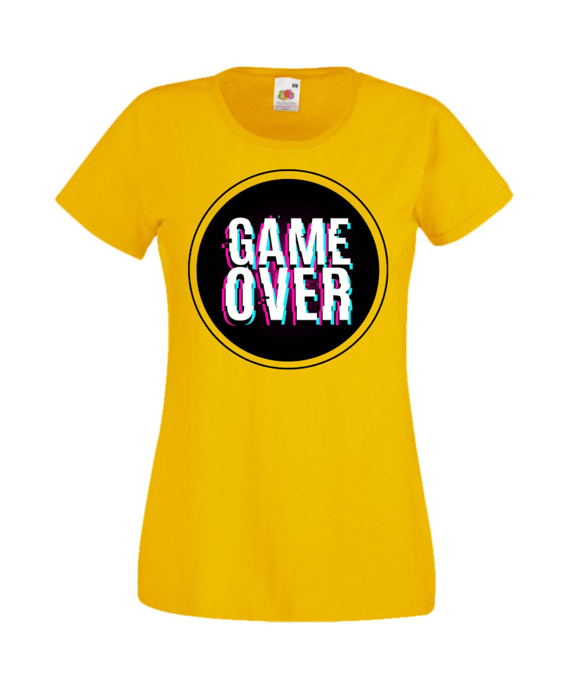Дамска Геймърска Тениска Gamer Game Over 02