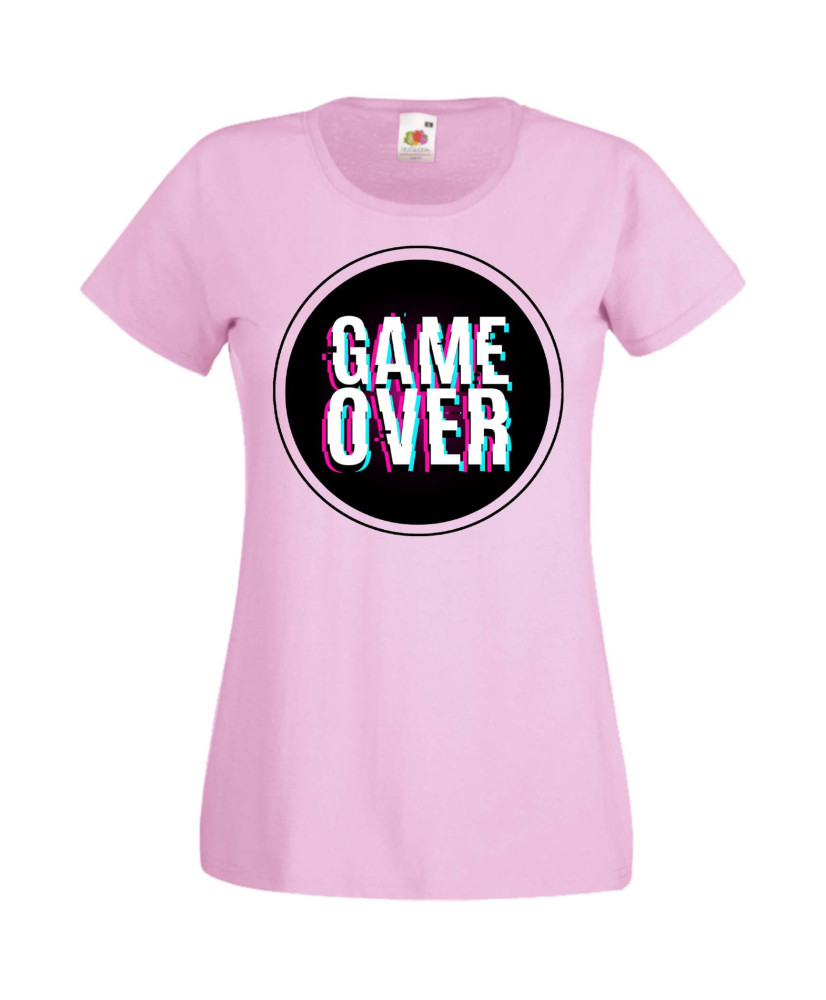 Дамска Геймърска Тениска Gamer Game Over 02