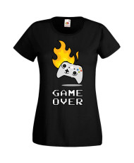 Дамска Геймърска Тениска Gamer Game Over 03