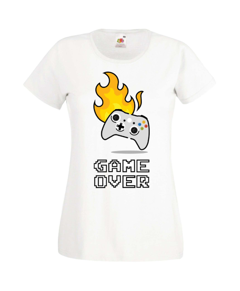 Дамска Геймърска Тениска Gamer Game Over 03 Дамска Геймърска Тениска Gamer Game Over 03