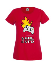 Дамска Геймърска Тениска Gamer Game Over 03