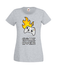 Дамска Геймърска Тениска Gamer Game Over 03