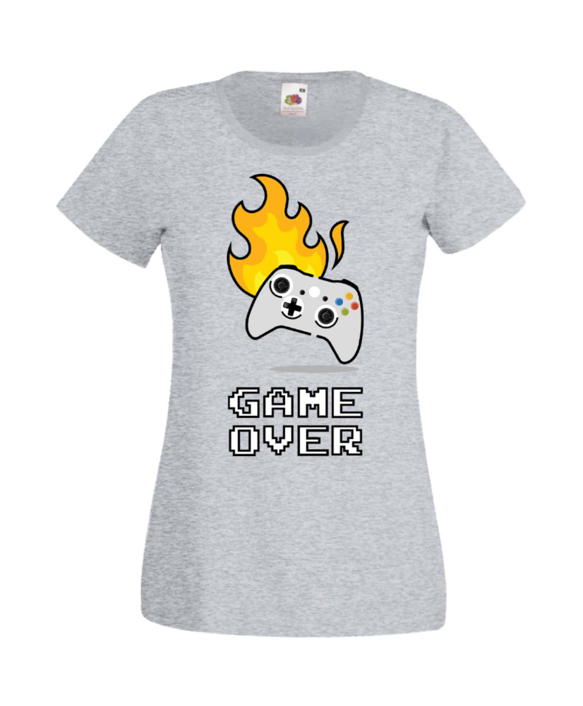 Дамска Геймърска Тениска Gamer Game Over 03 Дамска Геймърска Тениска Gamer Game Over 03
