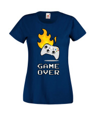 Дамска Геймърска Тениска Gamer Game Over 03