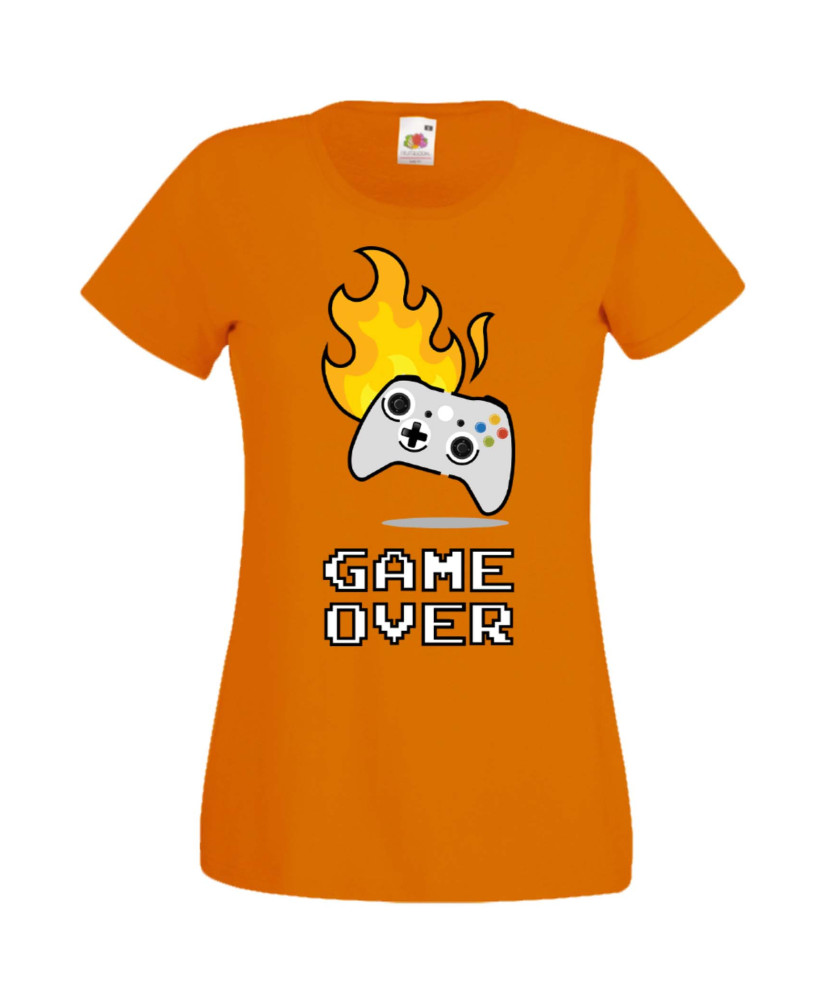 Дамска Геймърска Тениска Gamer Game Over 03 Дамска Геймърска Тениска Gamer Game Over 03