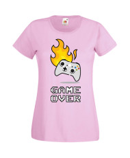 Дамска Геймърска Тениска Gamer Game Over 03