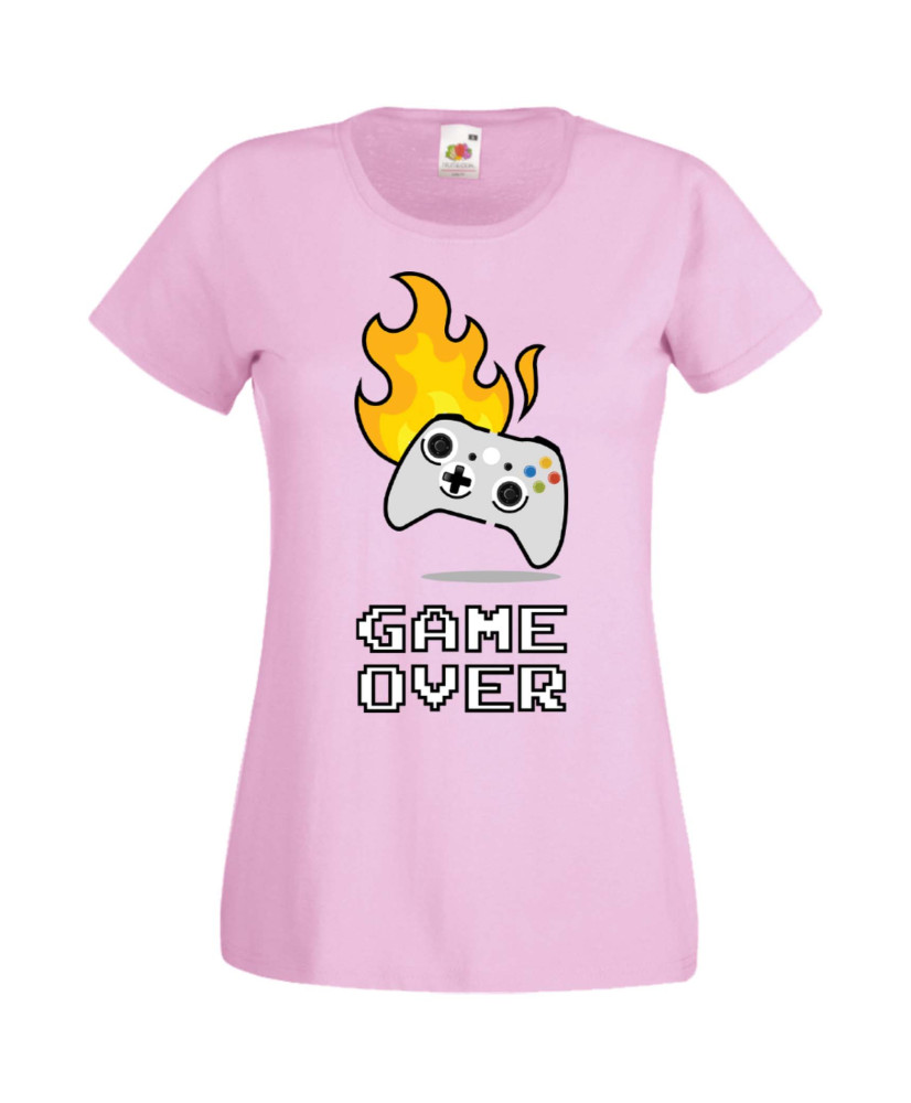 Дамска Геймърска Тениска Gamer Game Over 03