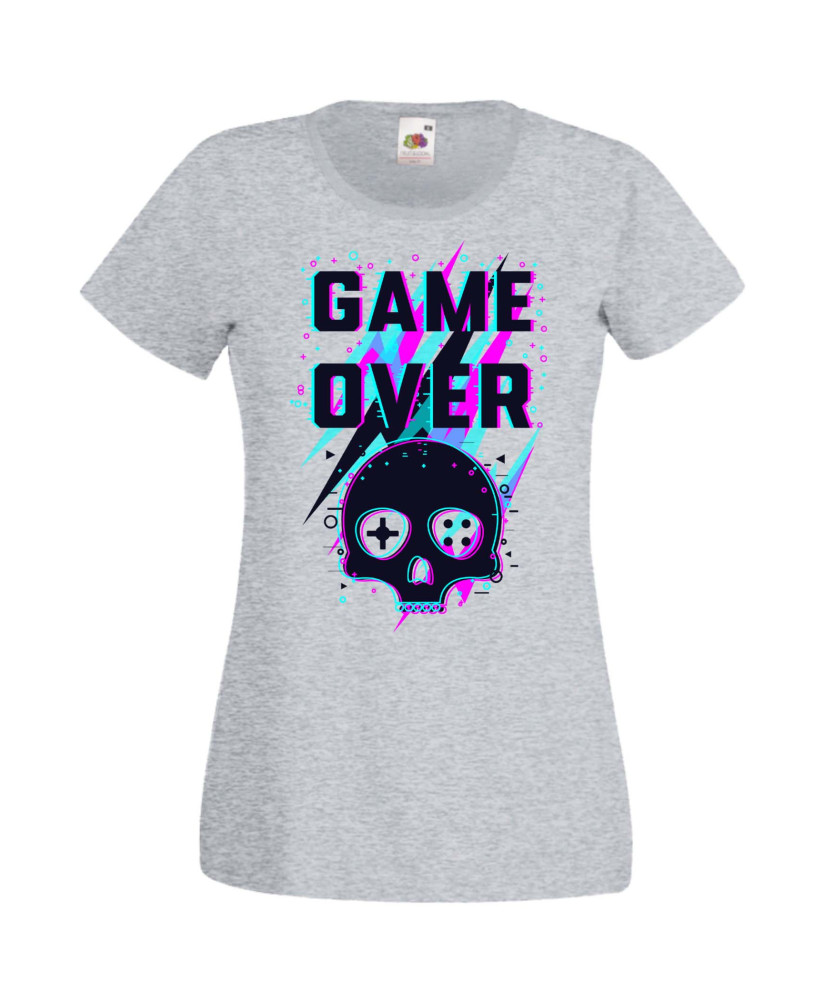 Дамска Геймърска Тениска Gamer Game Over 04