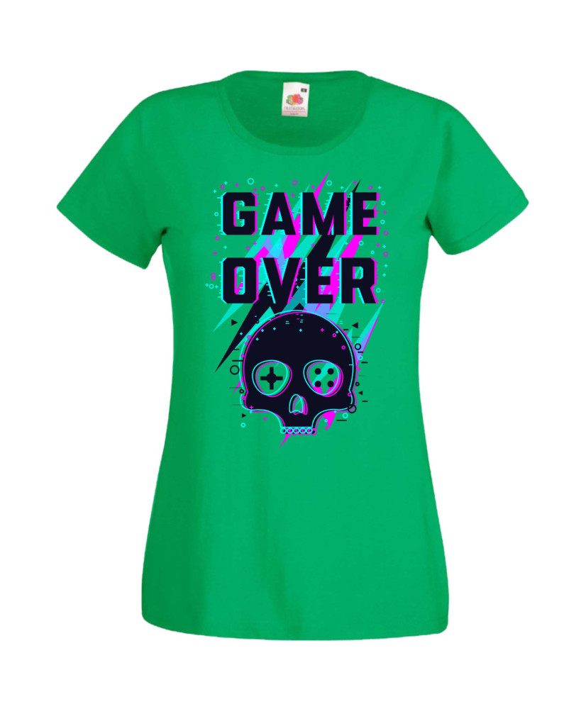 Дамска Геймърска Тениска Gamer Game Over 04 Дамска Геймърска Тениска Gamer Game Over 04