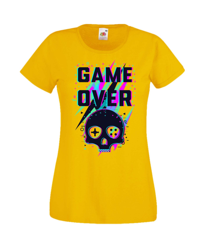 Дамска Геймърска Тениска Gamer Game Over 04 Дамска Геймърска Тениска Gamer Game Over 04