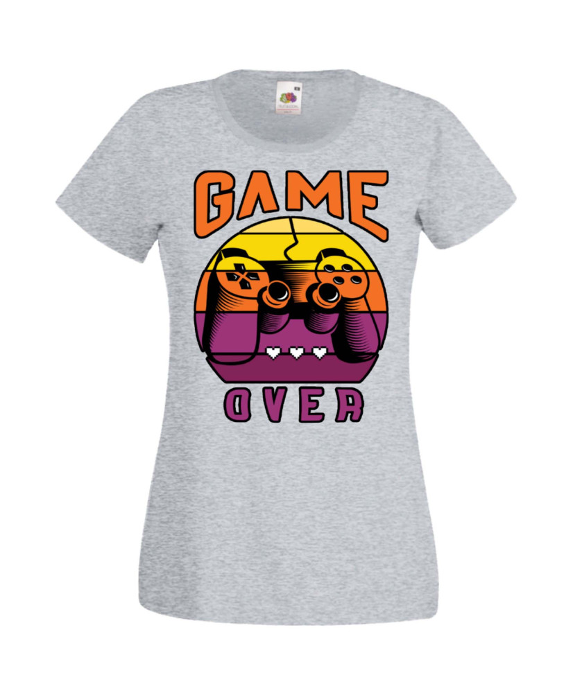 Дамска Геймърска Тениска Gamer Game Over 05