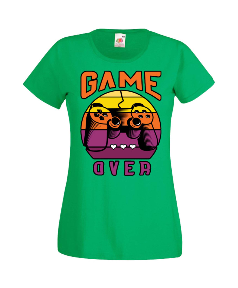 Дамска Геймърска Тениска Gamer Game Over 05