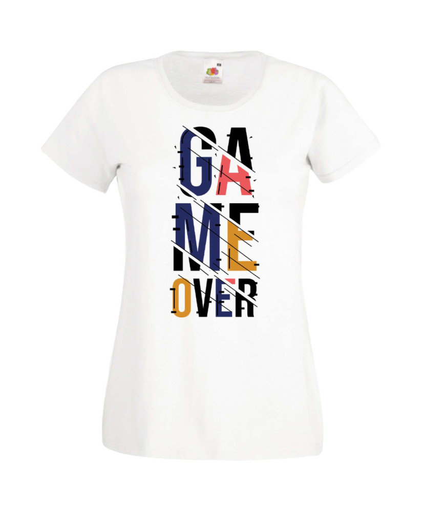 Дамска Геймърска Тениска Gamer Game Over 06