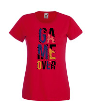 Дамска Геймърска Тениска Gamer Game Over 06
