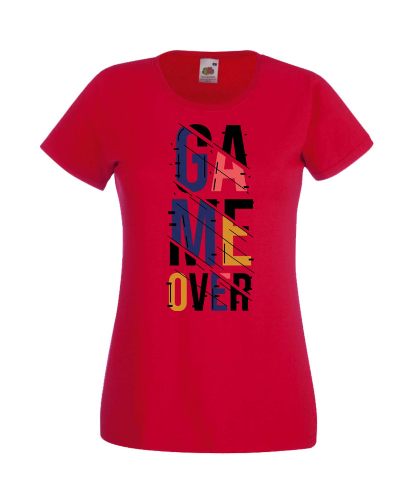 Дамска Геймърска Тениска Gamer Game Over 06