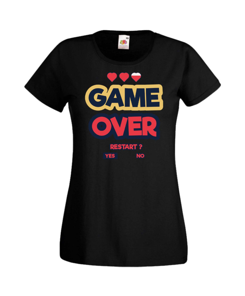 Дамска Геймърска Тениска Gamer Game Over 07