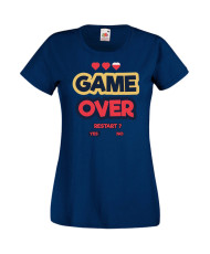 Дамска Геймърска Тениска Gamer Game Over 07