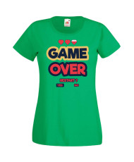 Дамска Геймърска Тениска Gamer Game Over 07