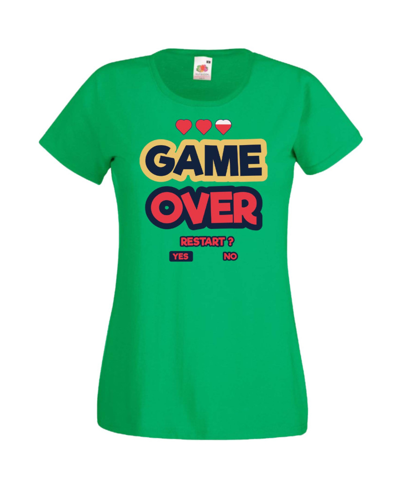 Дамска Геймърска Тениска Gamer Game Over 07
