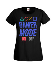 Дамска Геймърска Тениска Gamer Gamer Mode On 2