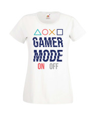Дамска Геймърска Тениска Gamer Gamer Mode On 2