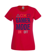 Дамска Геймърска Тениска Gamer Gamer Mode On 2