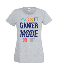 Дамска Геймърска Тениска Gamer Gamer Mode On 2