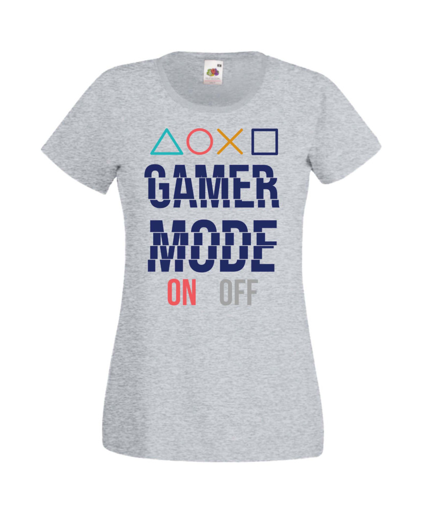 Дамска Геймърска Тениска Gamer Gamer Mode On 2