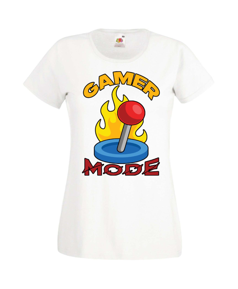 Дамска Геймърска Тениска Gamer Gamer Mode Дамска Геймърска Тениска Gamer Gamer Mode