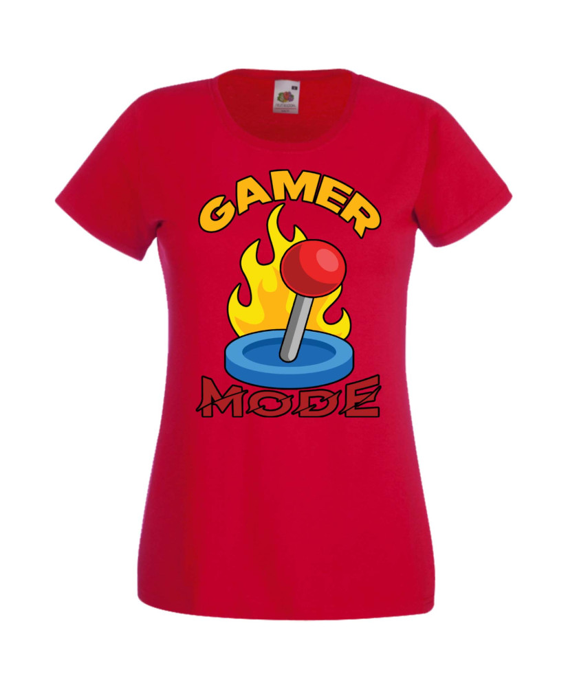 Дамска Геймърска Тениска Gamer Gamer Mode Дамска Геймърска Тениска Gamer Gamer Mode