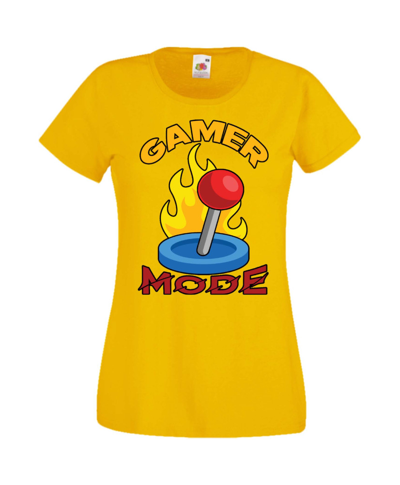 Дамска Геймърска Тениска Gamer Gamer Mode Дамска Геймърска Тениска Gamer Gamer Mode