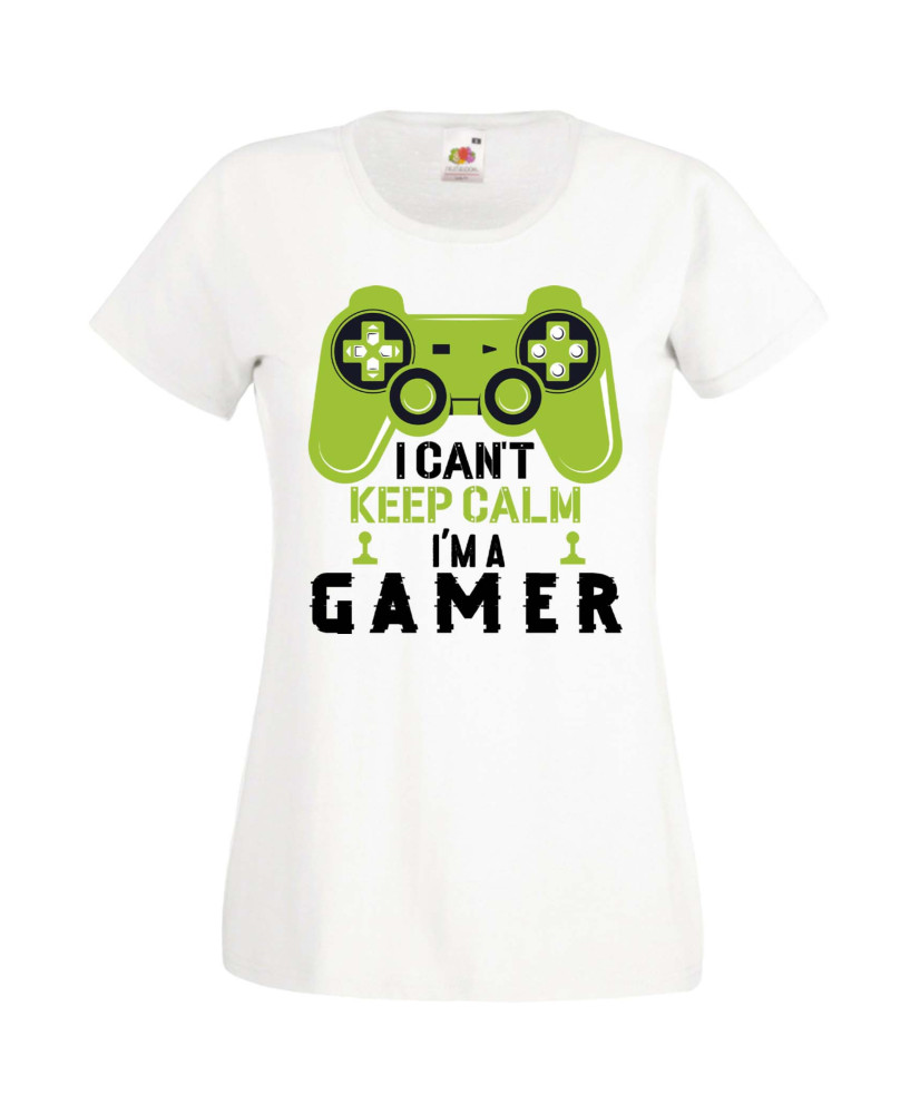 Дамска Геймърска Тениска Gamer I Can'T Keep Calm I'M A Gamer Дамска Геймърска Тениска Gamer I Can'T Keep Calm I'M A Gamer