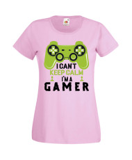 Дамска Геймърска Тениска Gamer I Can'T Keep Calm I'M A Gamer