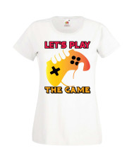 Дамска Геймърска Тениска Gamer Let'S Play The Game