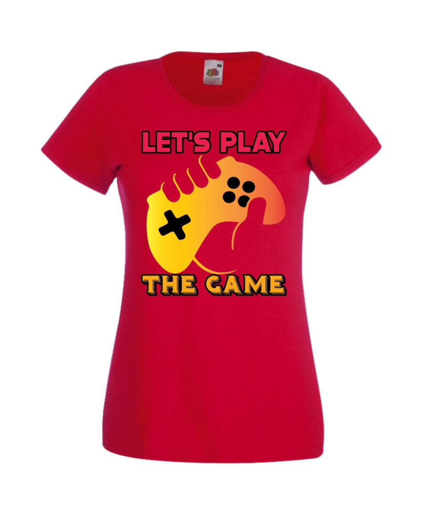 Дамска Геймърска Тениска Gamer Let'S Play The Game