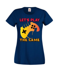 Дамска Геймърска Тениска Gamer Let'S Play The Game