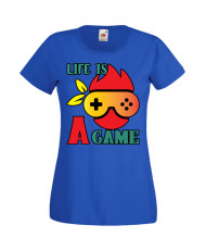 Дамска Геймърска Тениска Gamer Life Is A Game
