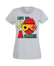 Дамска Геймърска Тениска Gamer Life Is A Game